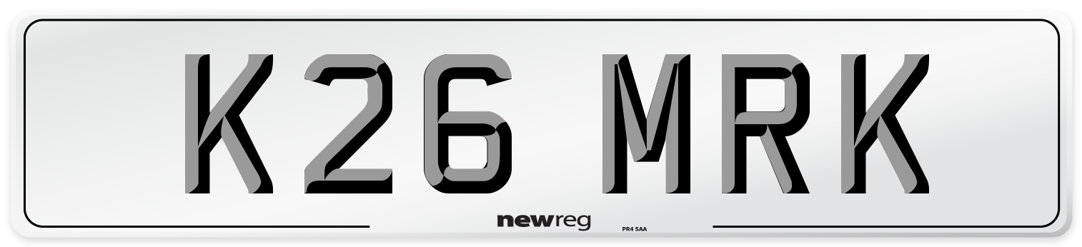 K26 MRK Number Plate from New Reg